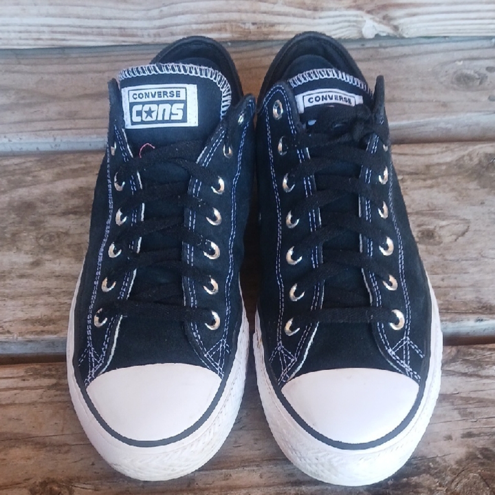 Converse Cons Black and White Canvas Sneakers - Picture 5 of 16
